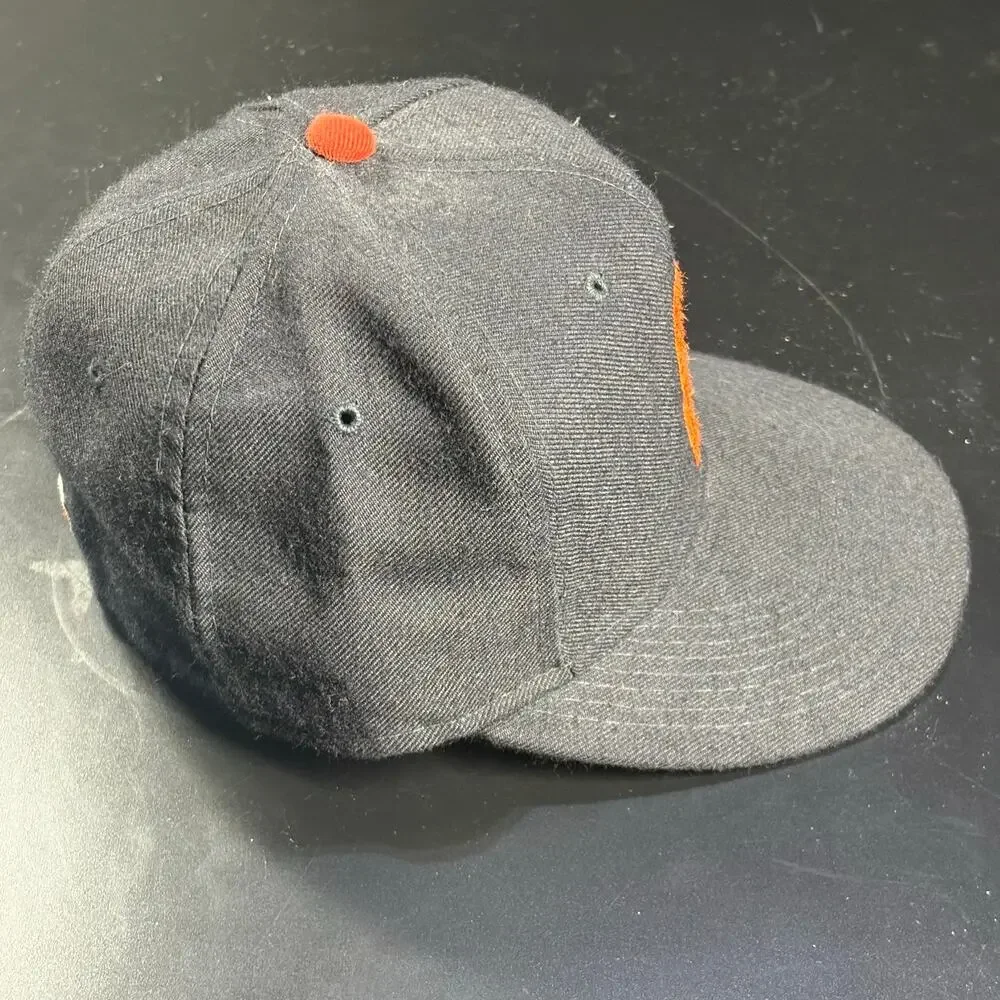Vintage 90s San Francisco Giants Hat New Era Plain Logo Pro Model 6 3/4 Wool USA